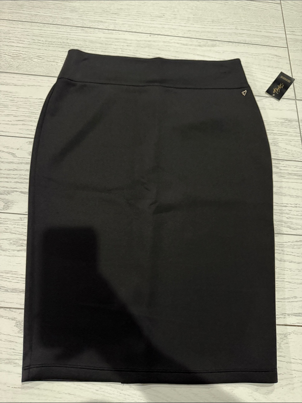 Thalia Sodi Black Pencil Skirt with Subtle Logo Accent - Picture 1 of 1